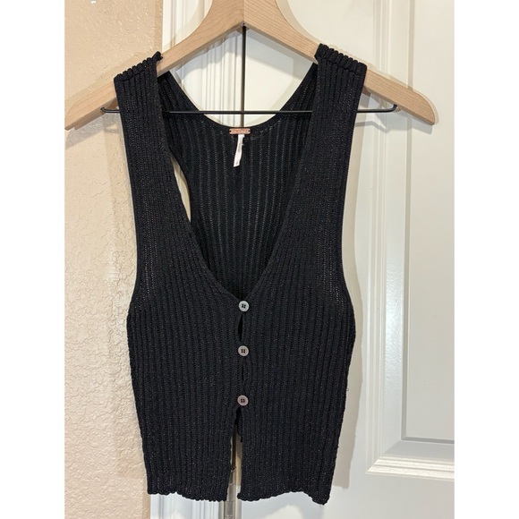 Free People Seascape Vest in Black Combo - Picture 4 of 11